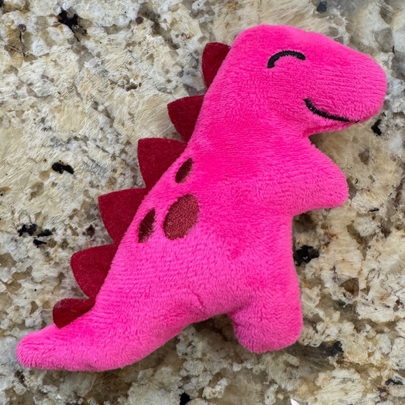 Pink Dinosaur Crinkle Cat or Dog Toy - Picture 3 of 3